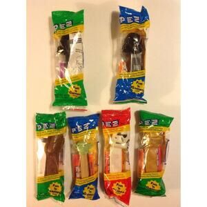 Lot 6 Stars War Pez Dispensers Yoda Chewy Darth Vadar CP3O Storm Trooper Vintage